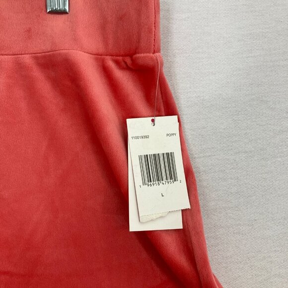 New Juicy Couture Coral Velvet Velour Stretch Pull-on Beaded Shorts Large - Picture 5 of 11